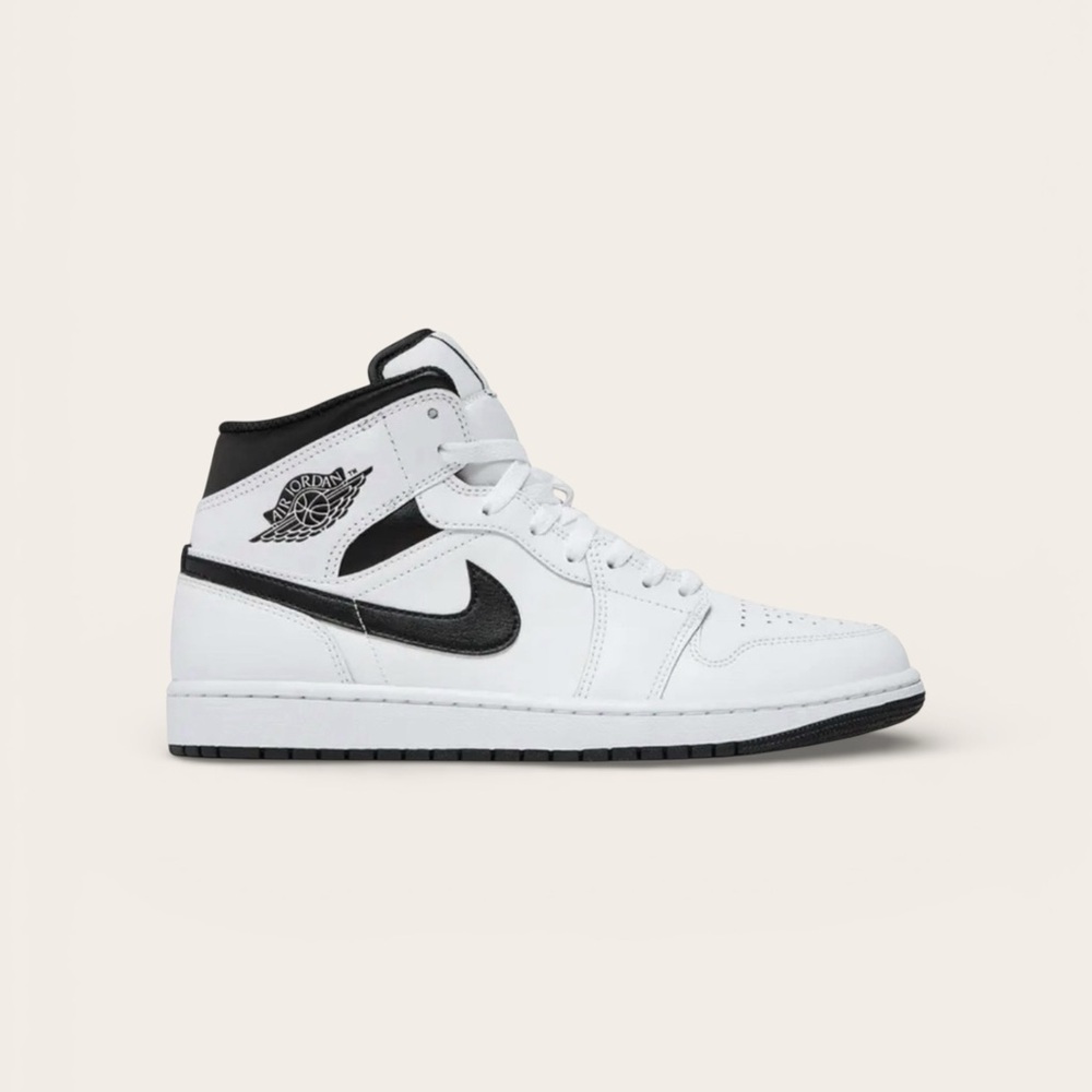 Nike Air Jordan 1 Mid 'White Black' High Tops, new without tags, never worn